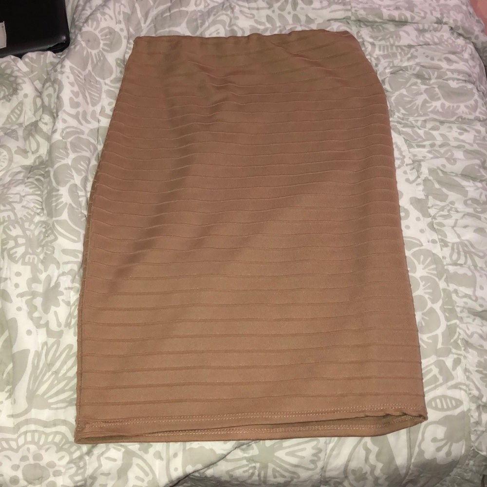 Tan Pencil Skirt
